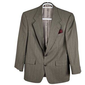 Hart Schaffner & Marx Mens 38S Parisian Wool Blazer USA Made Olive Green Career